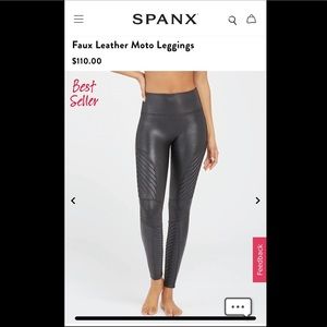 Spank faux leather Moto leggings